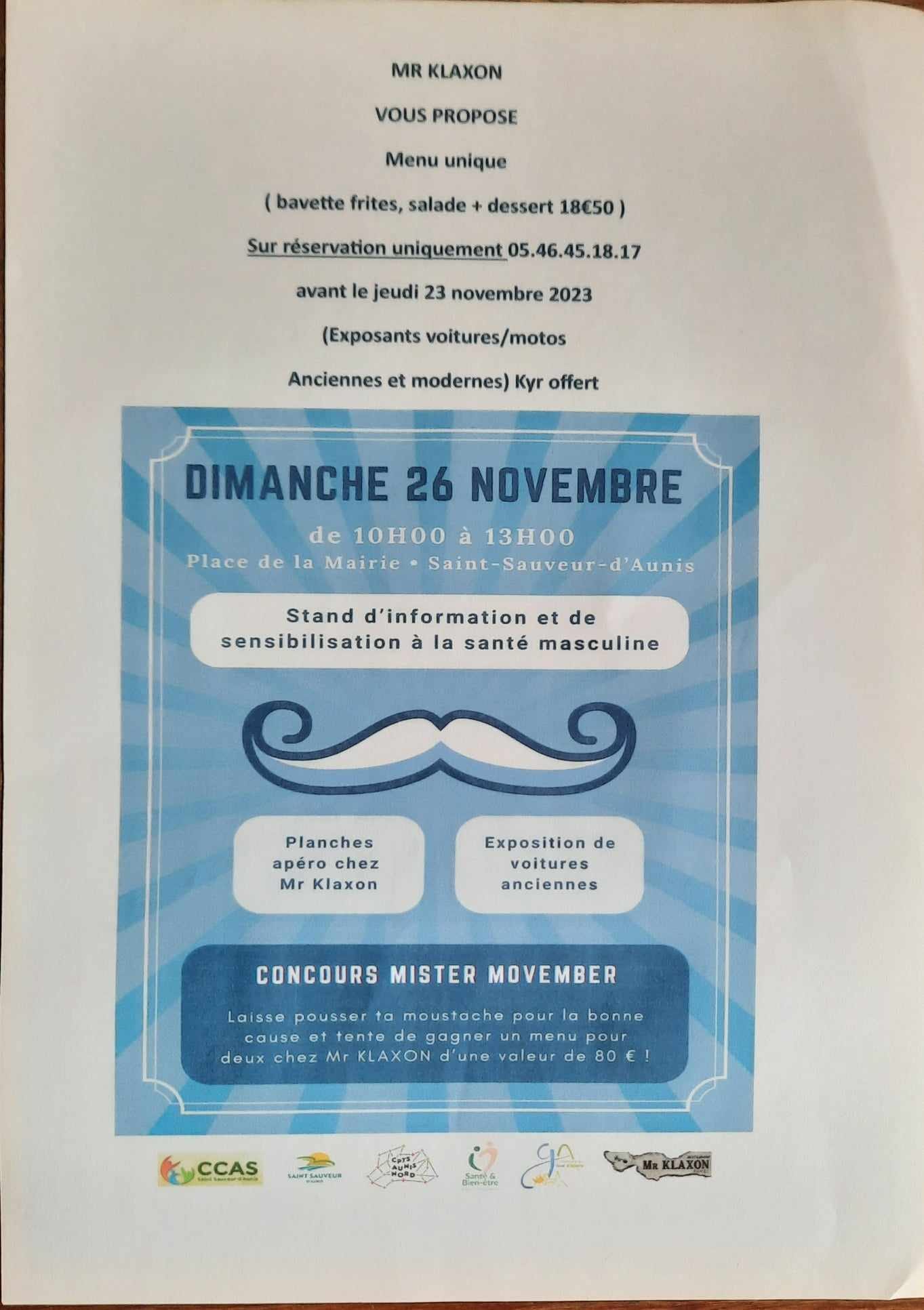 26 novembre aunis